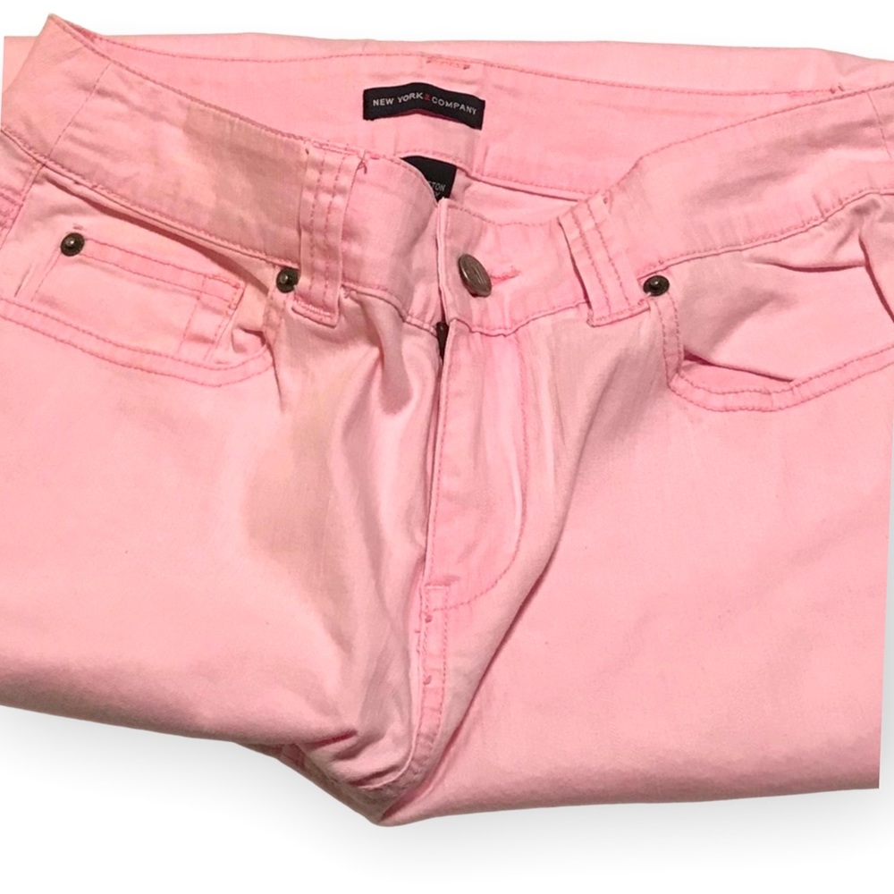 Women Denim Jeans Cropped NYC Pink Size 6
